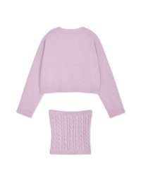Buttoned Oversized Two Piece Knit Top