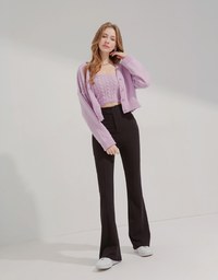 Buttoned Oversized Two Piece Knit Top