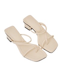 Crossover Strappy Mid-Heel Sandals