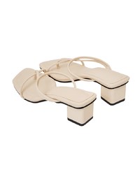 Crossover Strappy Mid-Heel Sandals