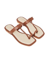 T-set Toe Fabric Paneled Flat Slippers