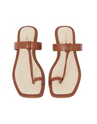 T-set Toe Fabric Paneled Flat Slippers