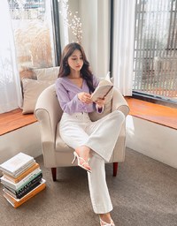 Pastel Color Correction Knit Cardigan Top