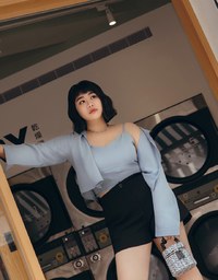 Button Up Two Piece Crop Blouse Shirt (With Padding)