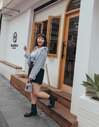 Button Up Two Piece Crop Blouse Shirt (With Padding)