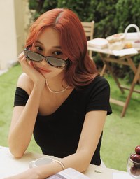 Sloping Shoulder Silky Crop Top