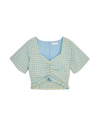 Sweetheart Neck Ruffled Hem Crop Top