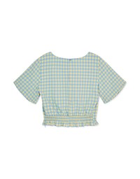 Sweetheart Neck Ruffled Hem Crop Top