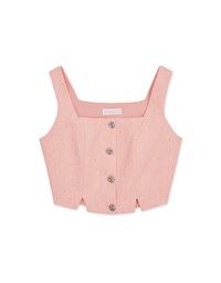 Tweed Bead Buttons Tank Top