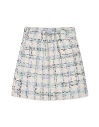 Chic Tweed Checked Skirt