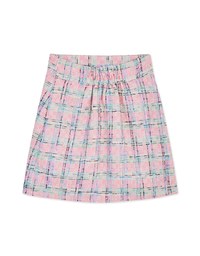 Chic Tweed Checked Skirt