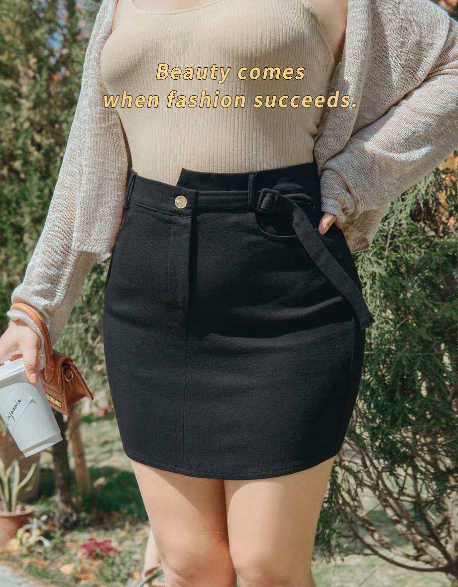 Asymmetric Wrap Bodycon High Waisted Skirt