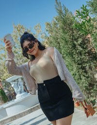 Asymmetric Wrap Bodycon High Waisted Skirt