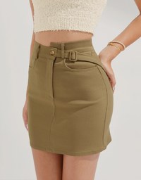Asymmetric Wrap Bodycon High Waisted Skirt