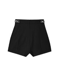 AIRY HOURGLASS K-Pop Slimming Side Silver Chain Slit Skorts