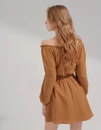 2Way Lace Button Mini Dress