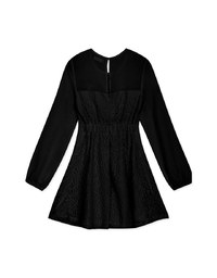 Sweetheart Translucent Sleeve Lace Mini Dress
