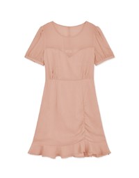Translucent Flare Mini Dress