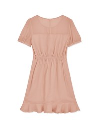 Translucent Flare Mini Dress
