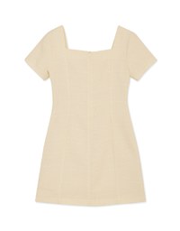 Square Neck Button Up Mini Dress