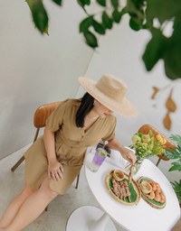 Open Collar Button Down Waist Mini Dress