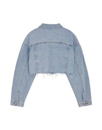 Cropped Oversized Denim Jeans Blazer Jacket