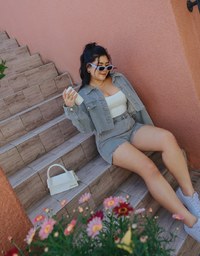 Cropped Oversized Denim Jeans Blazer Jacket