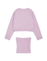 Buttoned Oversized Two Piece Knit Top