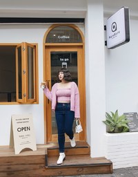 Buttoned Oversized Two Piece Knit Top