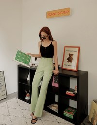 2way Gold Button Knit Cami Top