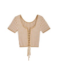 2Way Square Neck Tie Cropped Knit Top