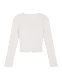 Fake Two-Piece Single-Button Knit Top