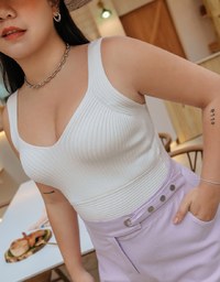 Refined Knit Tank Bra Top