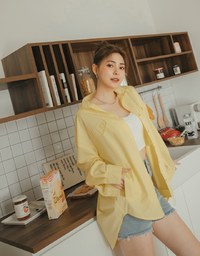 Anti-Wrinkle Iron Free Loose Long Blouse Shirt