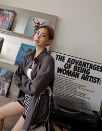 Anti-Wrinkle Iron Free Loose Long Blouse Shirt