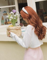 Lapel Sheer Cropped Top
