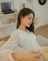 Sheer Puff Sleeve Cut Out Crop Top