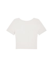 Round Button Knit Crop Top