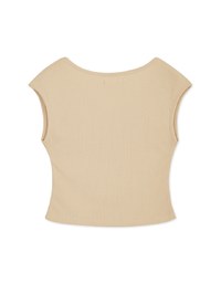 V Neck Fitted Knit Crop Top