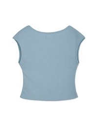 V Neck Fitted Knit Crop Top