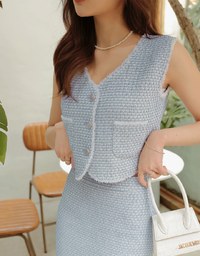 Classic Tweed Checkered Vest