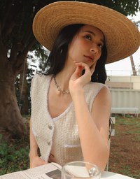 Classy Tweed Checkered Skirt