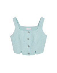 Tweed Bead Buttons Tank Top