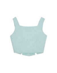 Tweed Bead Buttons Tank Top