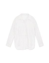Fake Two Piece Tencel Sheer Blouse Shirt