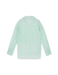 Fake Two Piece Tencel Sheer Blouse Shirt