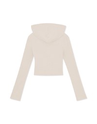 V Neck Overlap Knit Hoodie Top