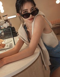 Side Slit Suspender Denim Jeans Maxi Dress