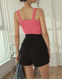 V Line High Waisted Elasticated Shorts