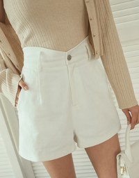 V Line High Waisted Elasticated Shorts
